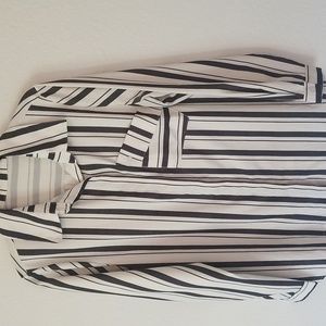 Black and White Striped Blouse